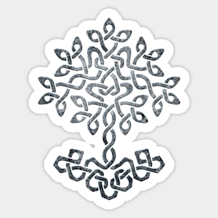 Yggdrasil, silver celtic tree Sticker